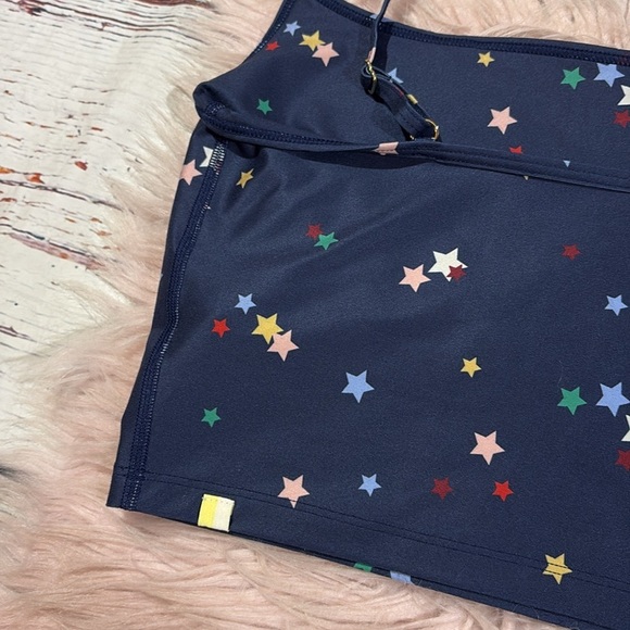 Summersalt Midi Sports Bra Tank Top-Small Scatter Stars in Deep Sea - Picture 7 of 7